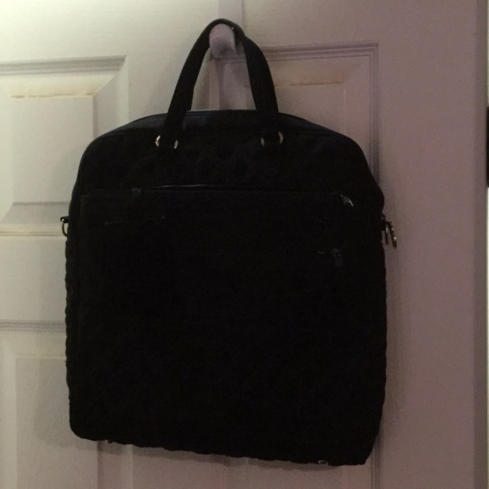 Black Quilted Vera Bradley Laptop Bag